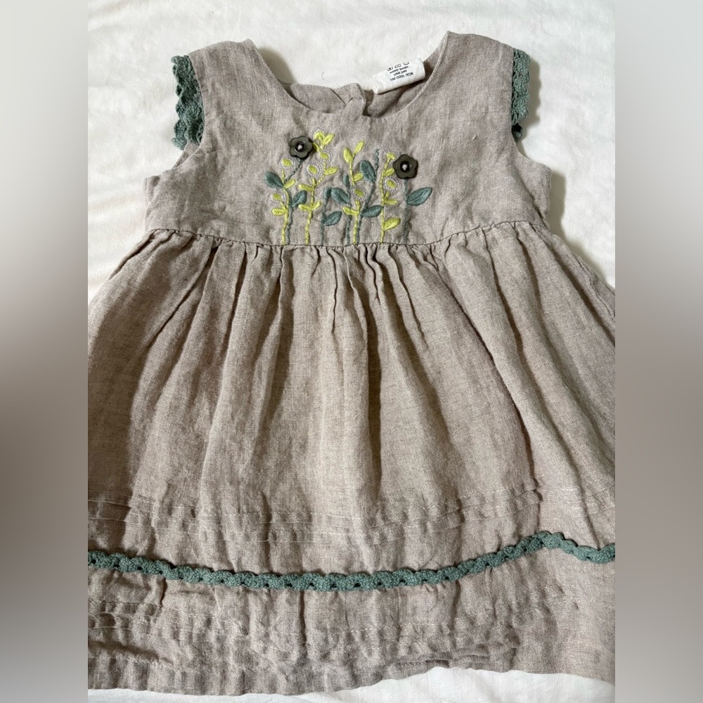 Viverano Organics Linen Dress 6-12 months